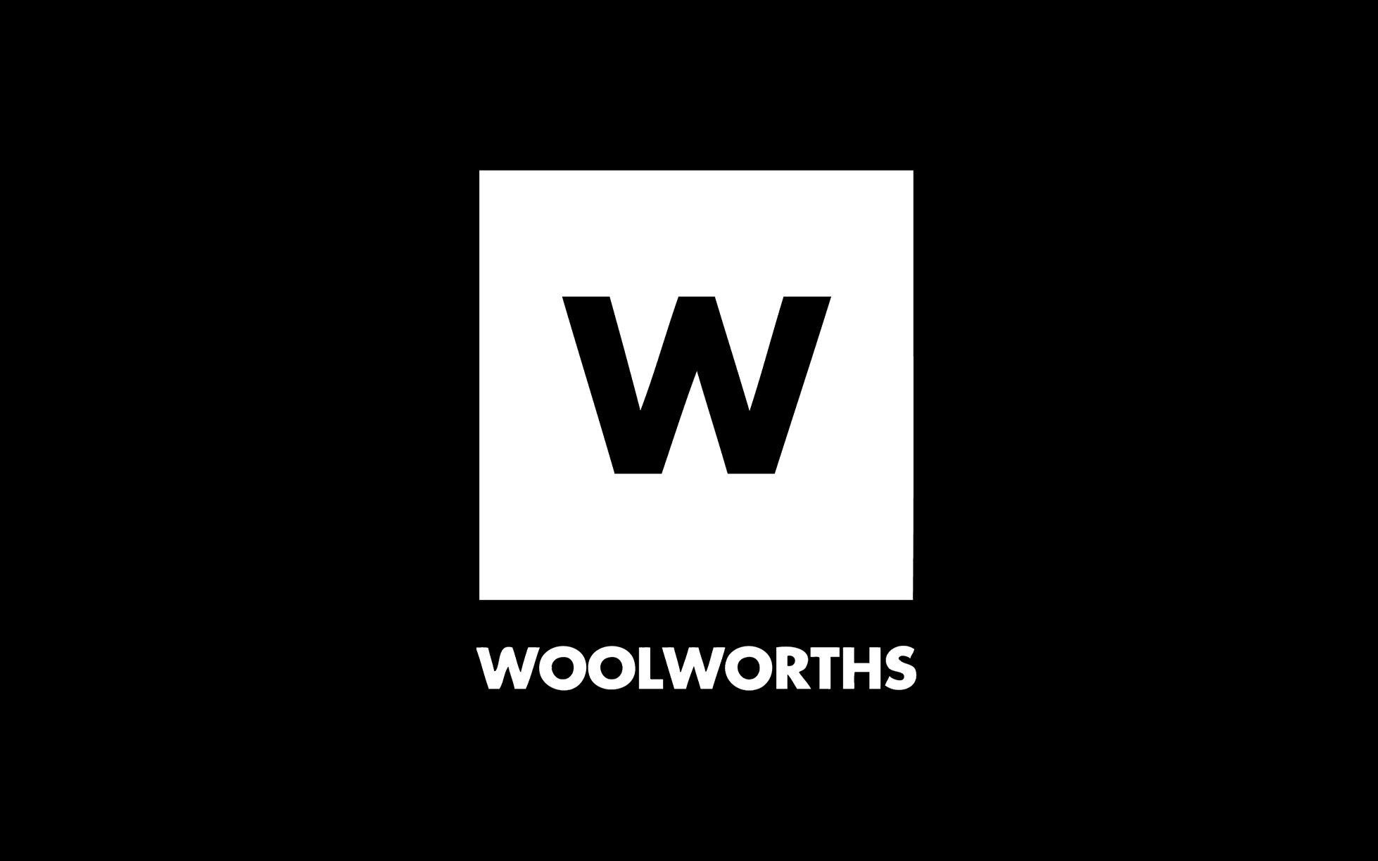 Woolworths logo in black and white