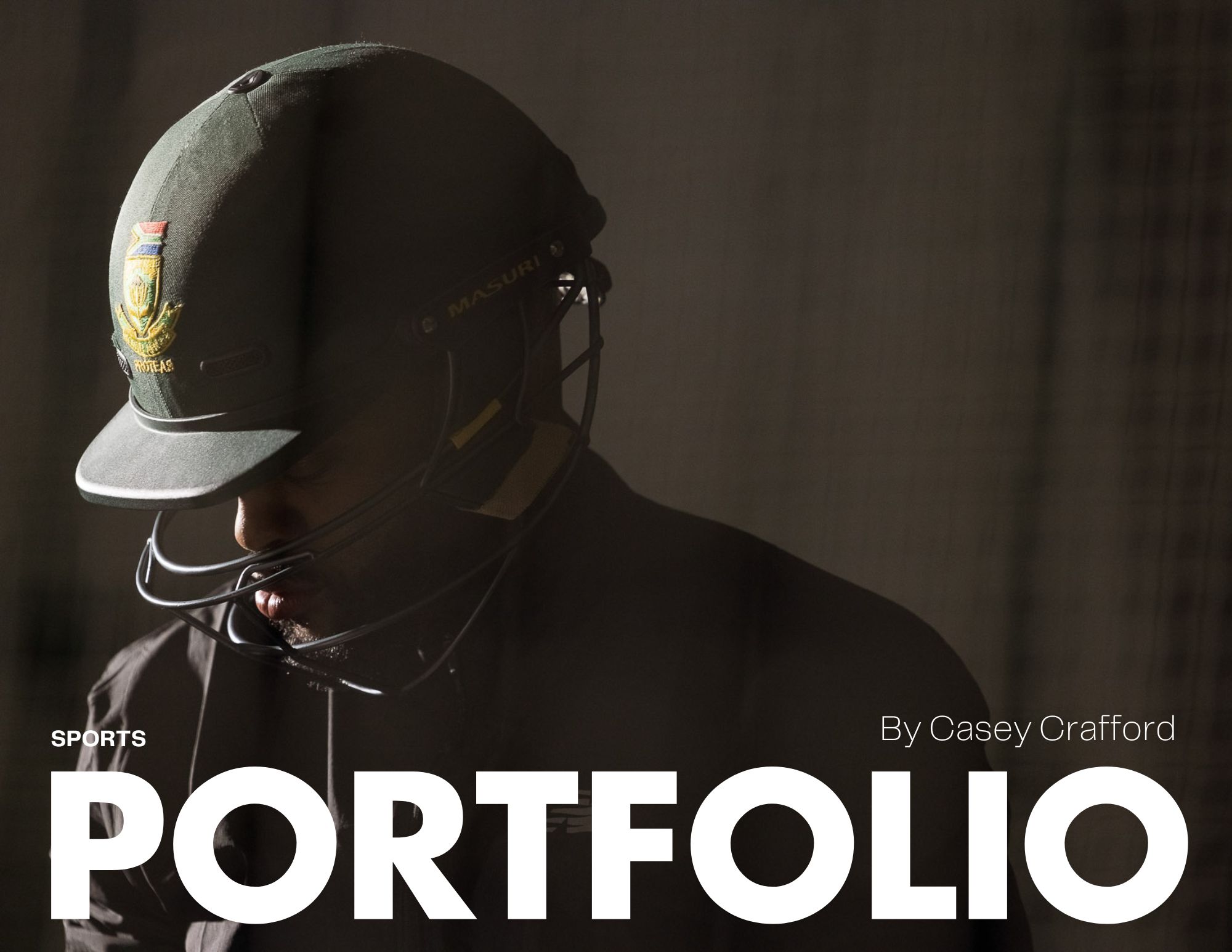 Cricketer wearing helmet during a match preparation